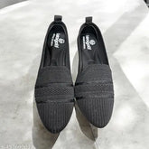 Stylish ZARA2 black canvas bellies for women - best selling, flat pansu sandal design, trending in markets